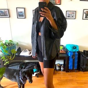 Leather Button Down | ASOS